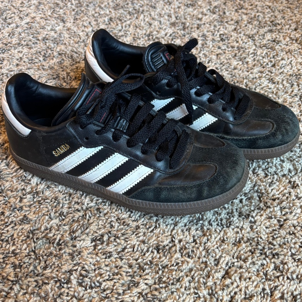 Adidas Samba kids shoes black and white size 3